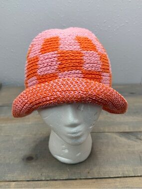 Urban Outfitters Check Crochet Bucket Hat